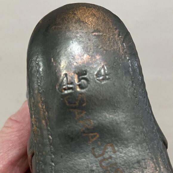 Vintage Baby Shoe Brass/Bronze/Copper VTG Shoe Sculpture Mid-Century Cosy Foot - Picture 9 of 9